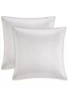 Hotel Collection Glint Quilted 2-Pc. European Sham Set White